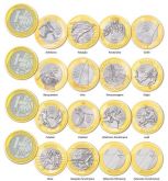 Kit com 16 Moedas